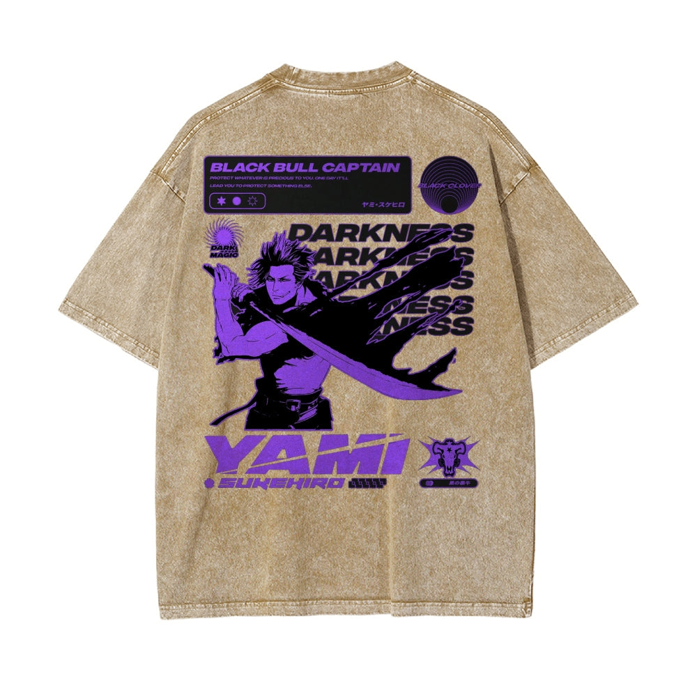 Yami Vintage Oversized T-Shirt Herren | Black Clover