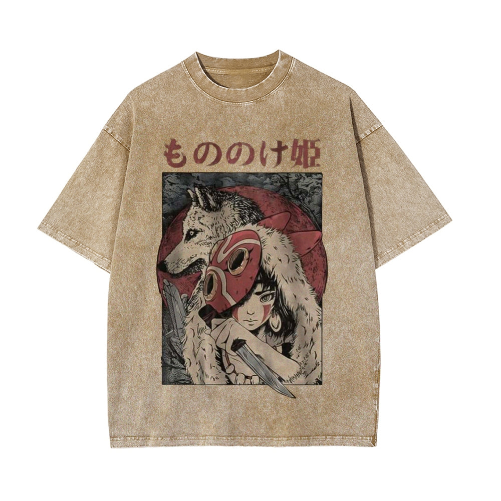 Princess Mononoke Shirt, Studio Ghibli Shirt, Anime Motiv Shirt, Vintage T-Shirt Herren