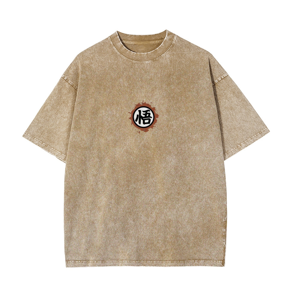 Son Goku Vintage Oversized T-Shirt Herren | Dragon Ball Super