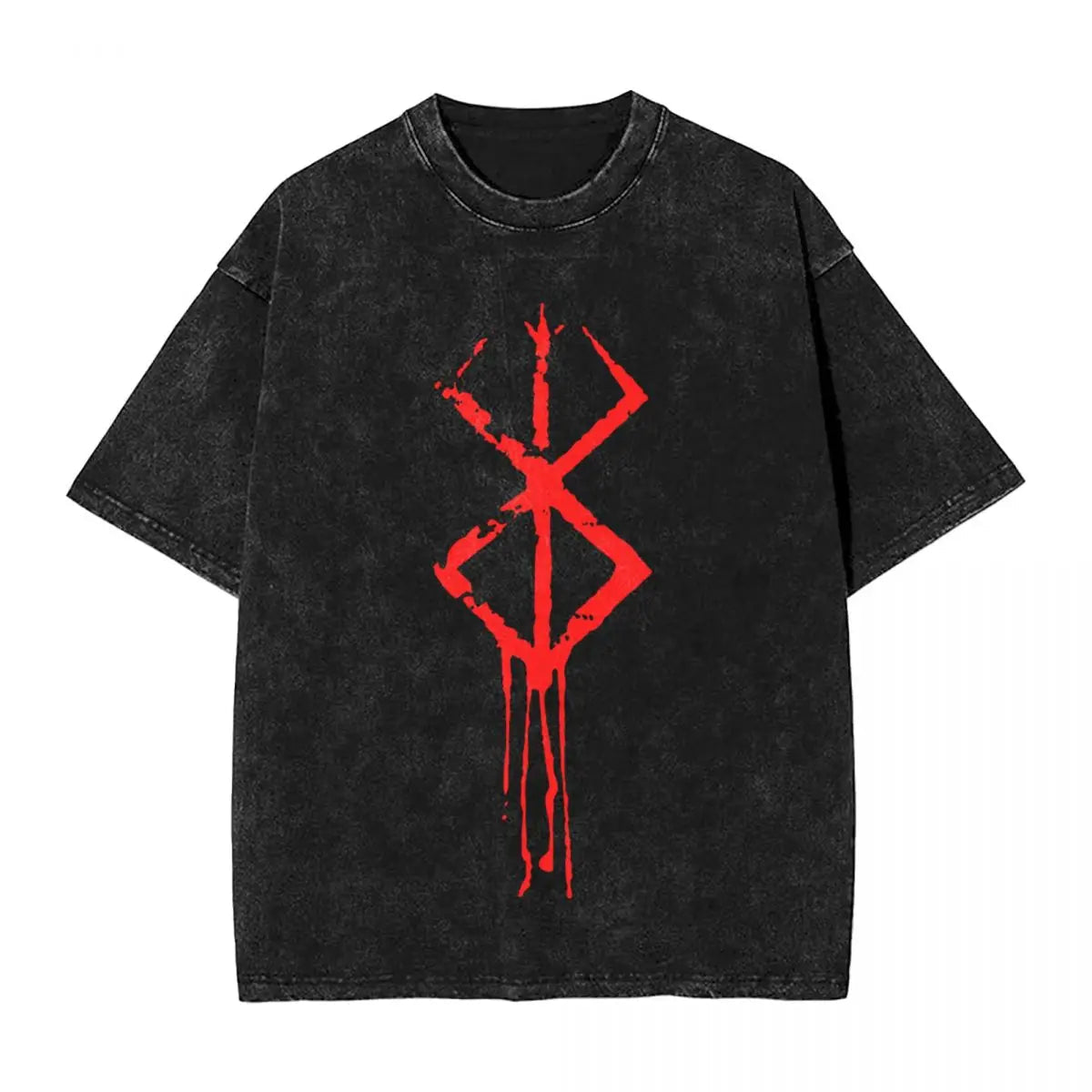 Berserk Guts Washed Vintage T-Shirt Herren Anime Motiv