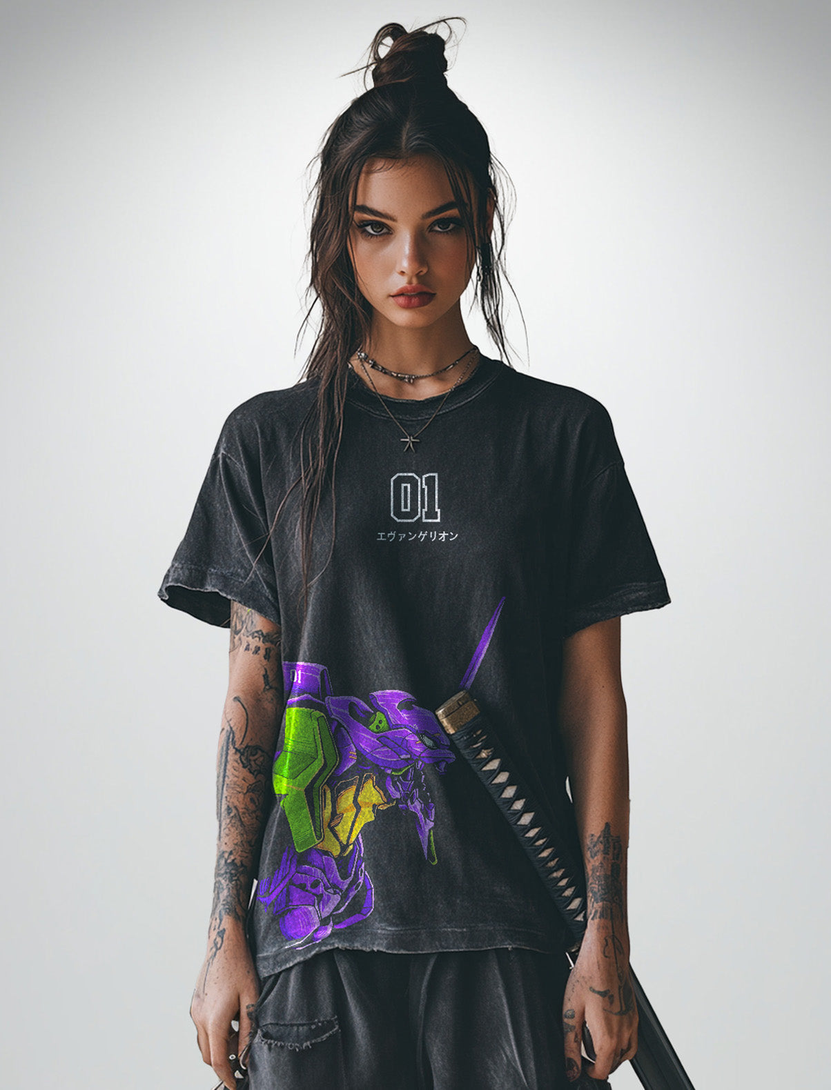 Vintage-T-Shirt „Eva Unit-01“