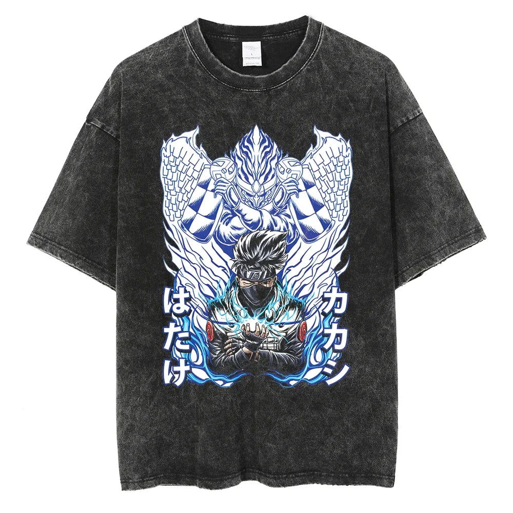 Naruto T-shirt - Anime Motiv Streetwear Washed Vintage