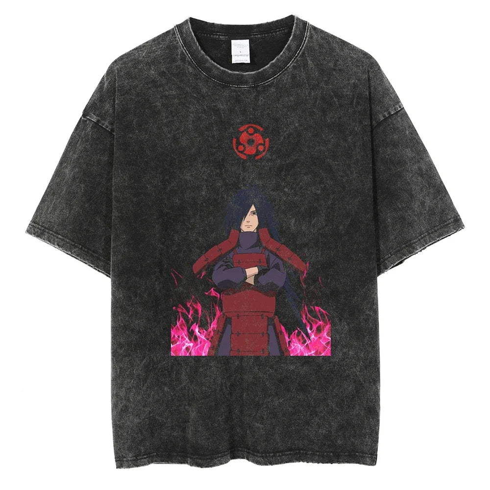 Naruto Tee - Anime Motiv Streetwear Harajuku - Washed Vintage