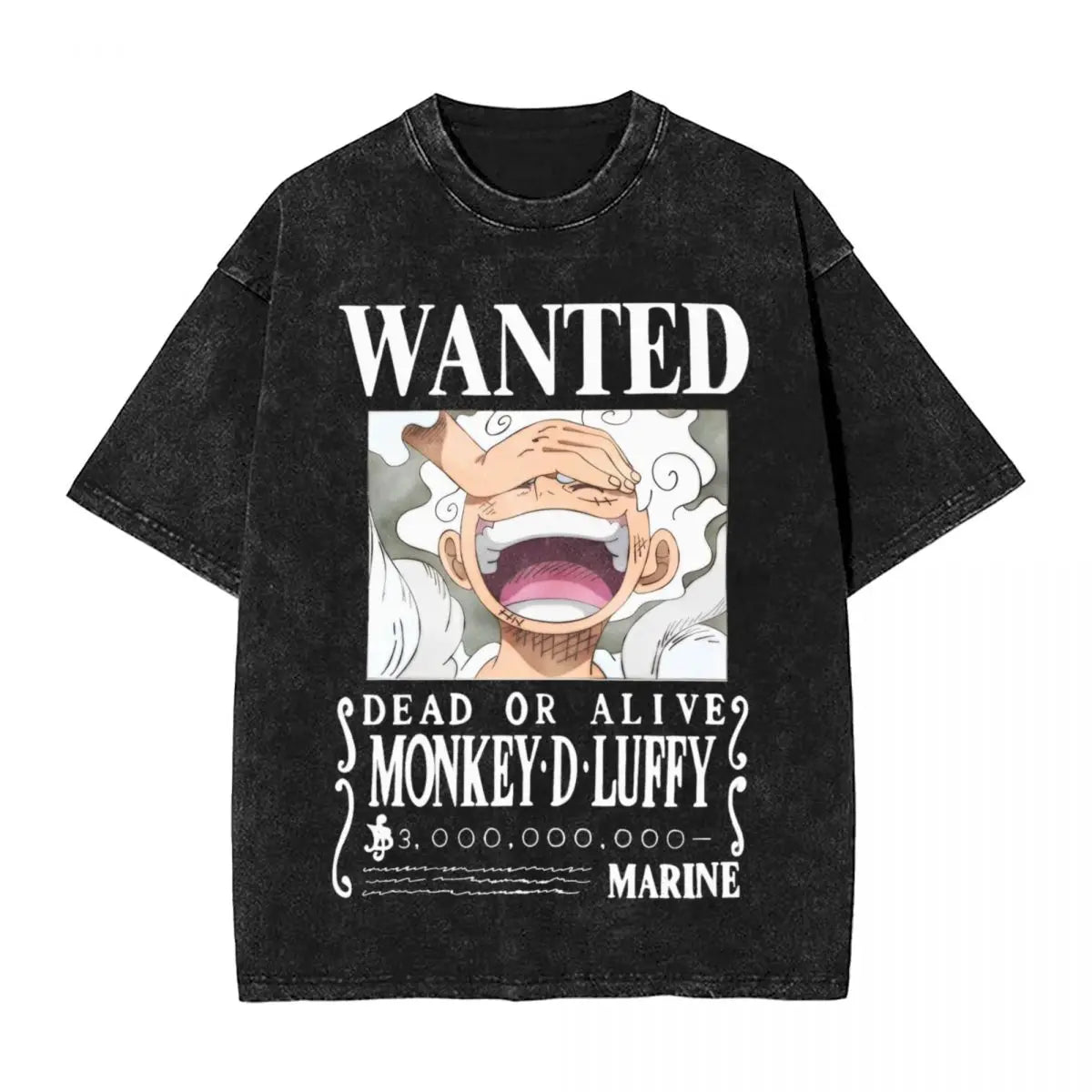 One Piece T-Shirt Herren - Monkey D. Luffy Manga Anime Motiv Washed Vintage