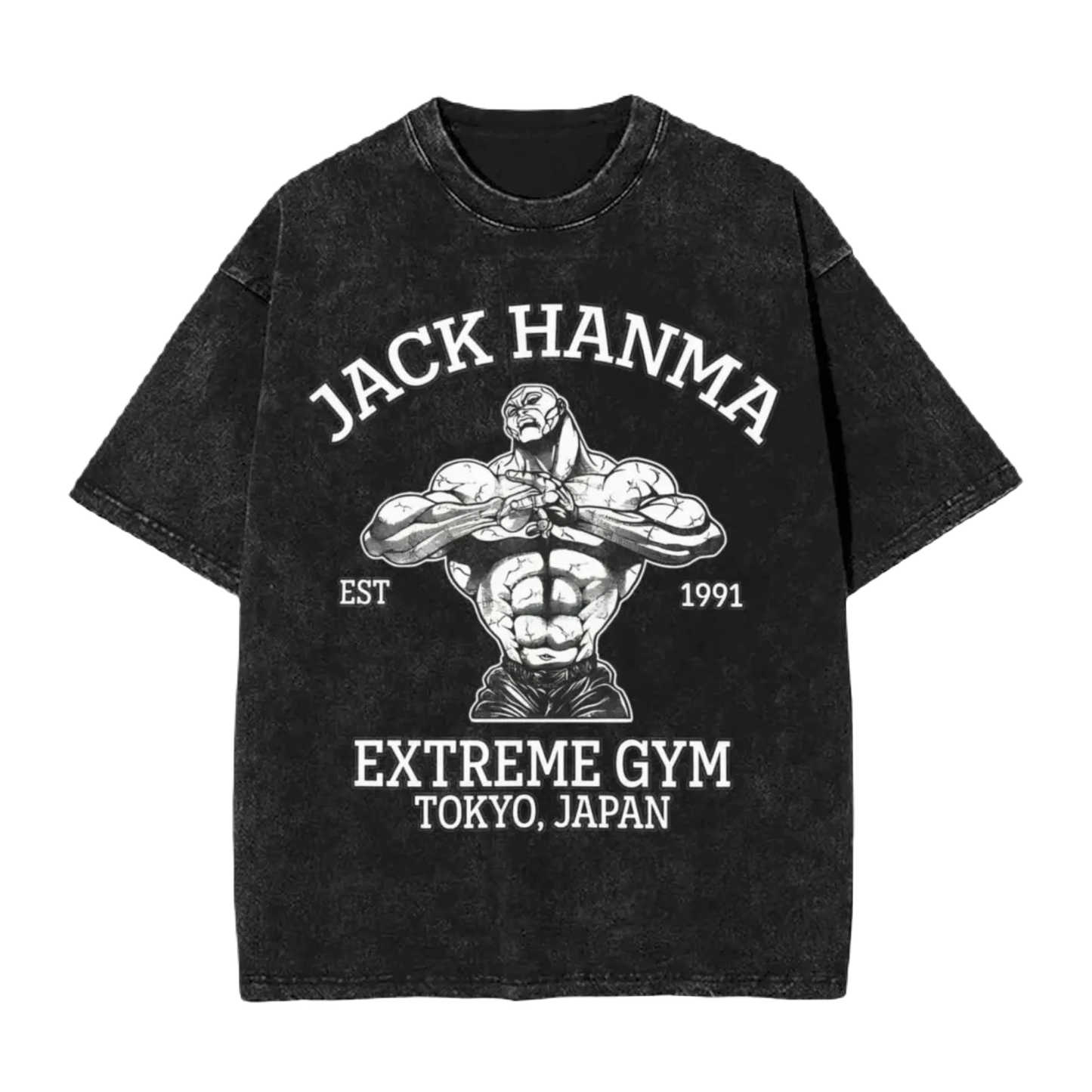 Anime Motiv Washed Vintage Tee - Jack Hanma
