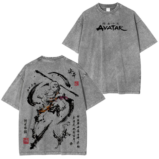 Aang-Shirt, Avatar: Der Herr der Elemente, animiertes Shirt, Vintage-T-Shirt, Herrenbekleidung, Top, Unterwäsche, T-Shirt
