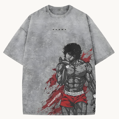 Comic Baki Hanma Vintage Washed Unisex T-Shirt