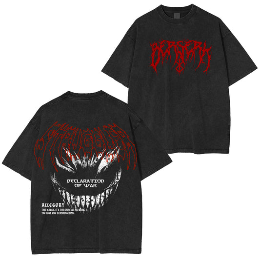 Berserk Acid Vintage Washed Oversize T-Shirt