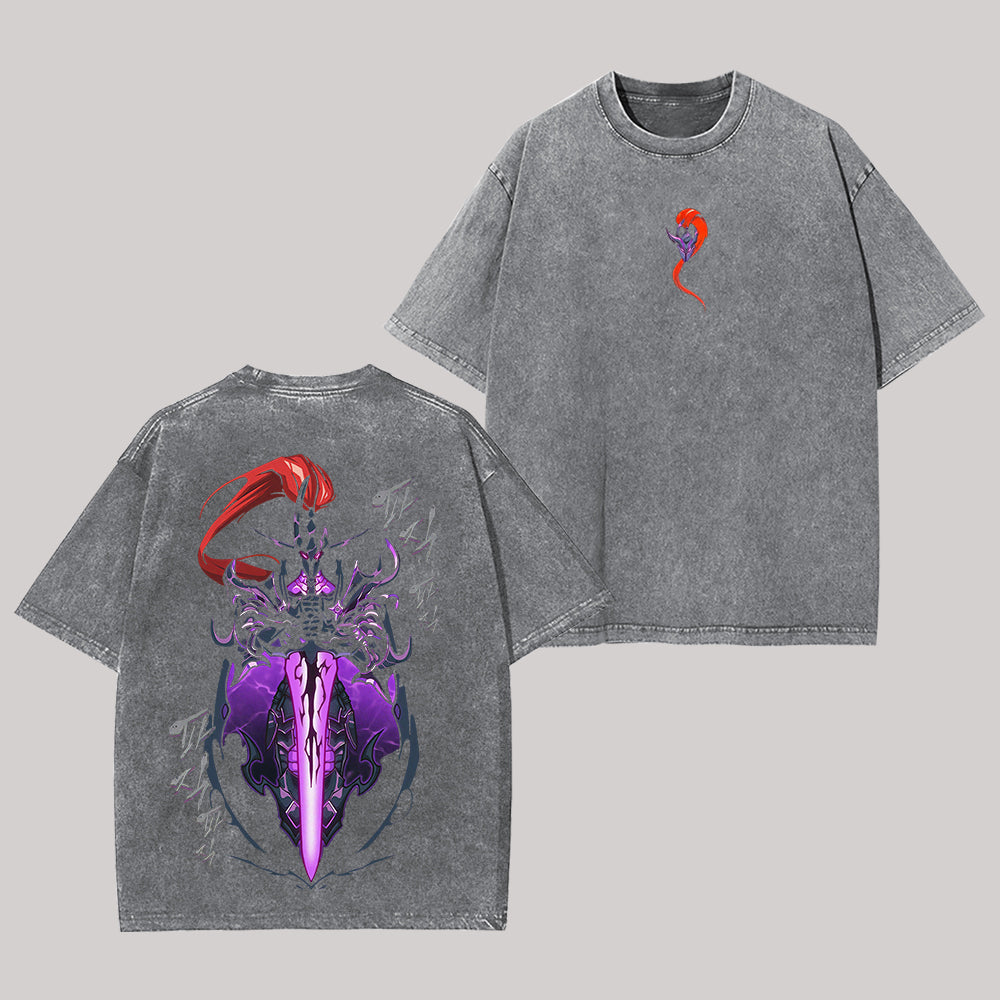 Solo Leveling Bedrucktes Unisex T-Shirt (gewaschen)