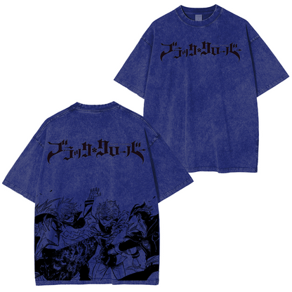 Black Clover Vintage Washed Oversize T-Shirt