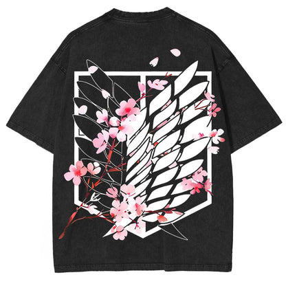 Wings of Freedom AOT Vintage Washed Unisex T-Shirt