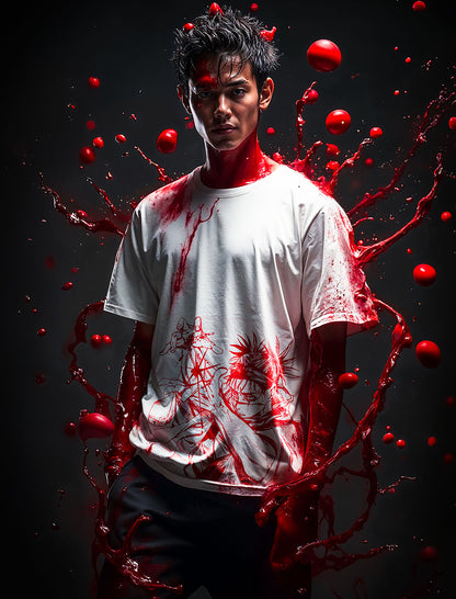 2-seitiges Vintage-T-Shirt „Piercing Blood“