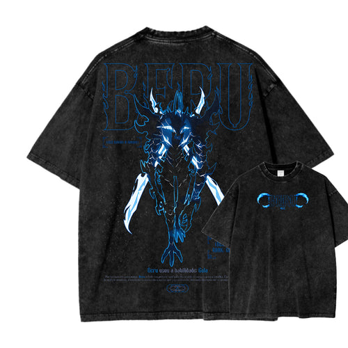 Solo Leveling Unisex-Fit, gewaschenes T-Shirt 2502007532