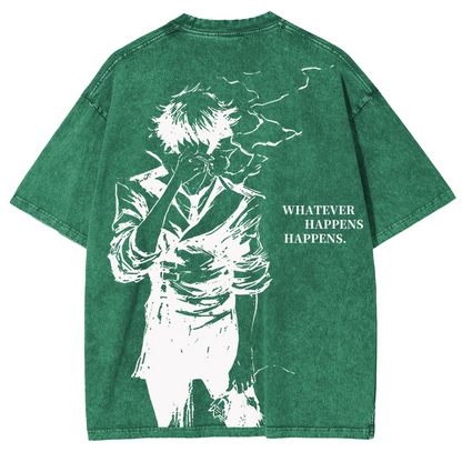 Cowboy Bebop Spike Spiegel Vintage T-Shirt (gewaschen)