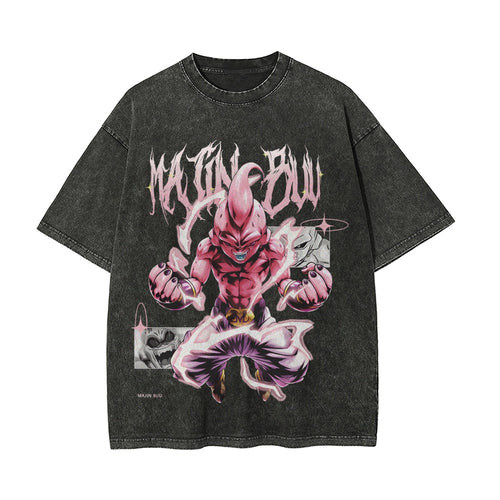 Kid Buu Vintage T-Shirt Herren | Dragon Ball Super