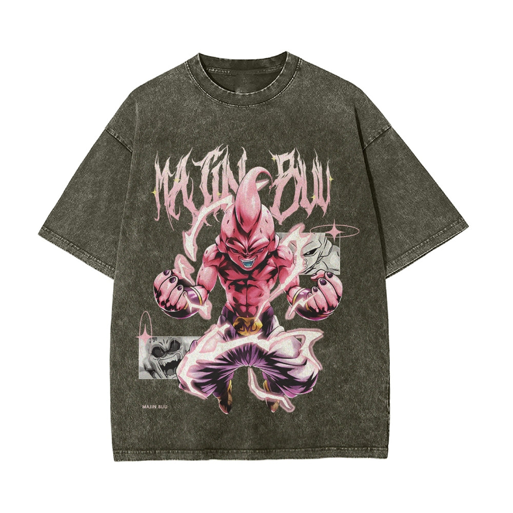 Kid Buu Vintage T-Shirt Herren | Dragon Ball Super