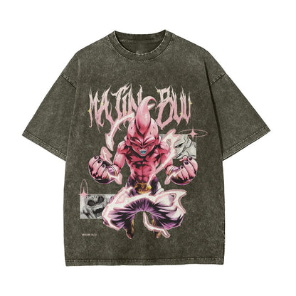 Kid Buu Vintage T-Shirt Herren | Dragon Ball Super