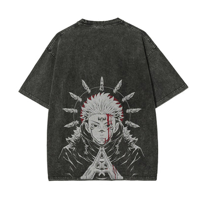 Sukuna Vintage T-Shirt Herren | Jujutsu Kaisen