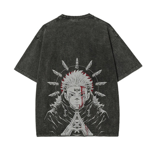 Sukuna Vintage T-Shirt Herren | Jujutsu Kaisen