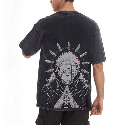 Sukuna Vintage T-Shirt Herren | Jujutsu Kaisen