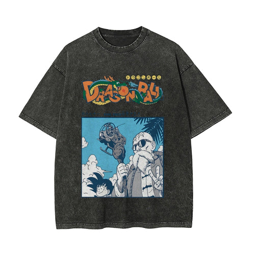 MASTER ROSHI Vintage Oversized T-Shirt Herren | DRAGON BALL SUPER