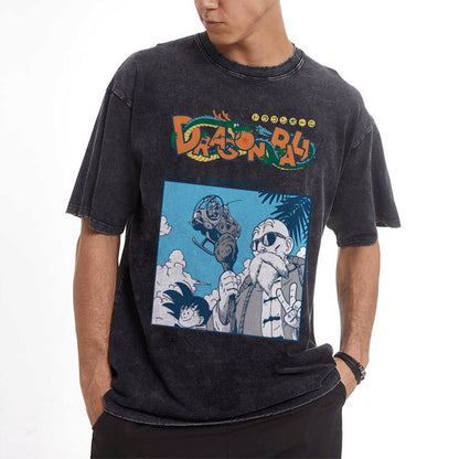 MASTER ROSHI Vintage Oversized T-Shirt Herren | DRAGON BALL SUPER