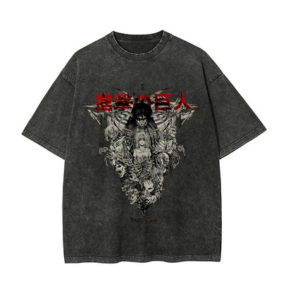 Eren Vintage Oversized T-Shirt Herren | Attack On Titan
