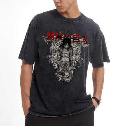 Eren Vintage Oversized T-Shirt Herren | Attack On Titan
