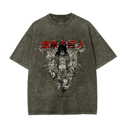 Eren Vintage Oversized T-Shirt Herren | Attack On Titan
