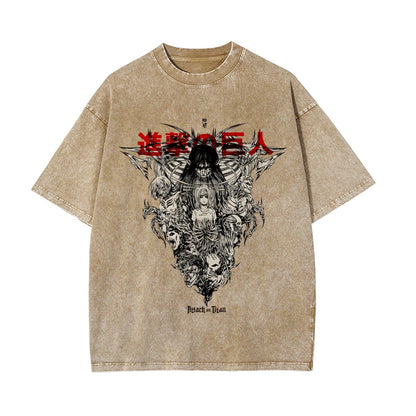Eren Vintage Oversized T-Shirt Herren | Attack On Titan
