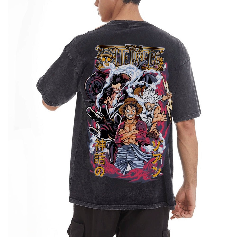 Luffy Vintage Oversized T-Shirt Herren | One Piece