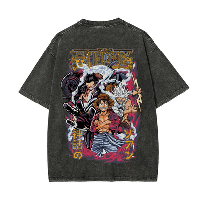 Luffy Vintage Oversized T-Shirt Herren | One Piece