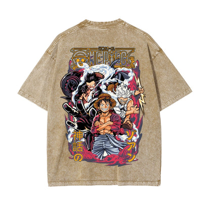 Luffy Vintage Oversized T-Shirt Herren | One Piece