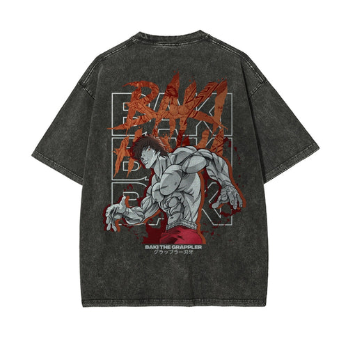 Baki Hanma Baki Vintage Oversized T-Shirt Herren | The Grappler