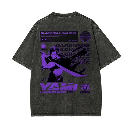 Yami Vintage Oversized T-Shirt Herren | Black Clover