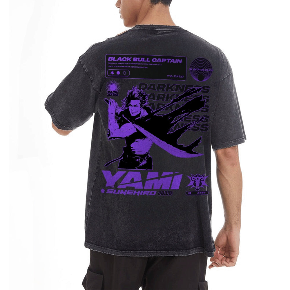 Yami Vintage Oversized T-Shirt Herren | Black Clover