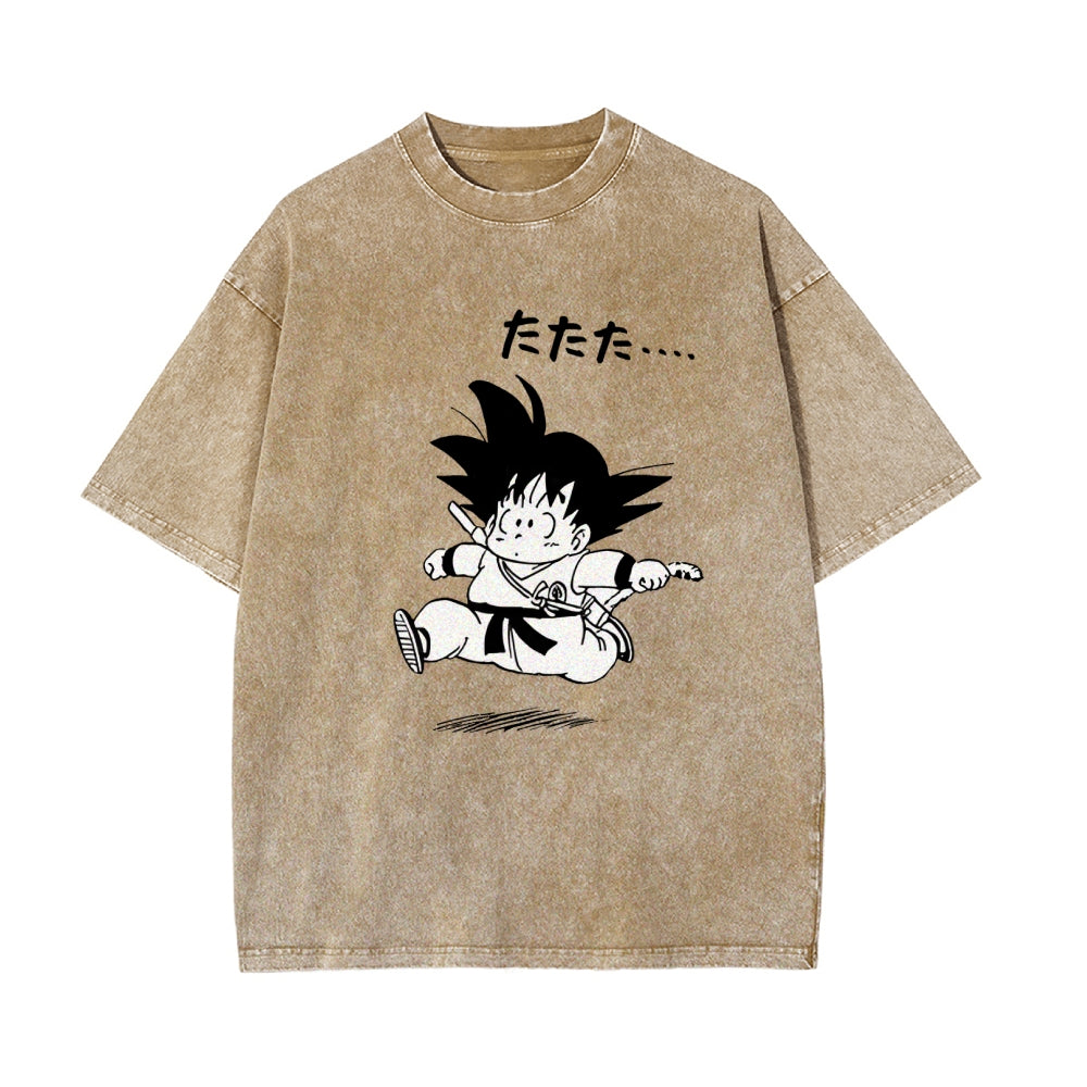 Q EDITION  GOKU Vintage T-Shirt Herren | DRAGON BALL SUPER