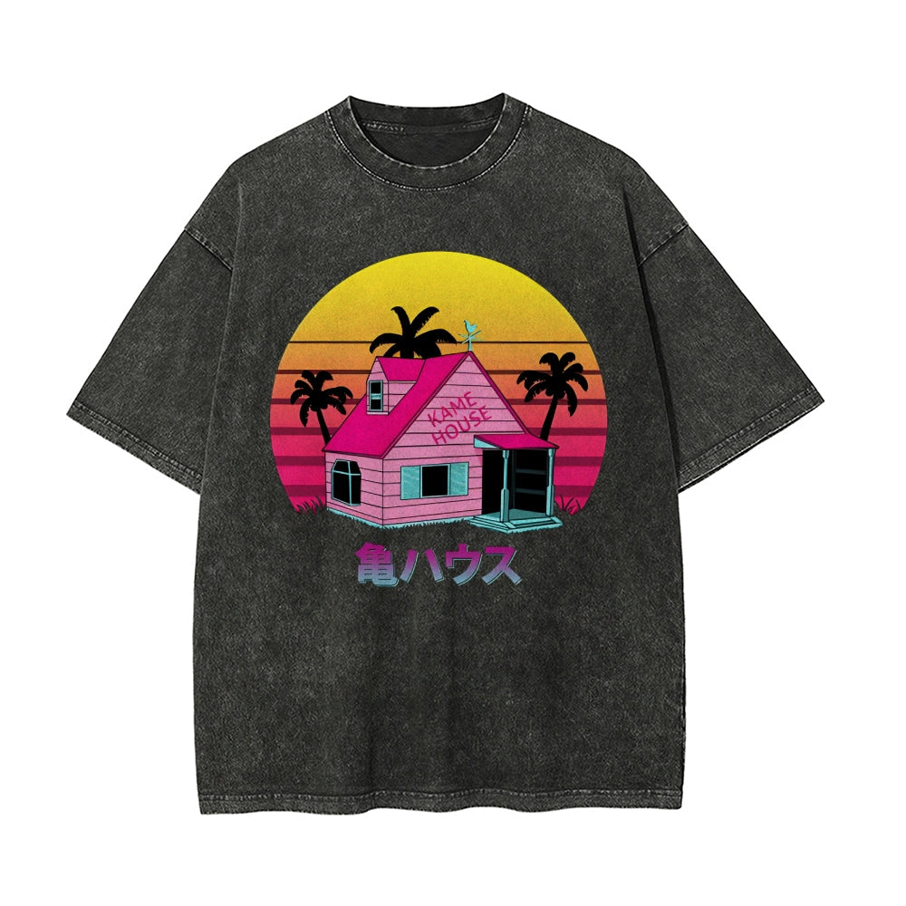 Master Roshi House Vintage T-Shirt Herren | Dragon Ball Super