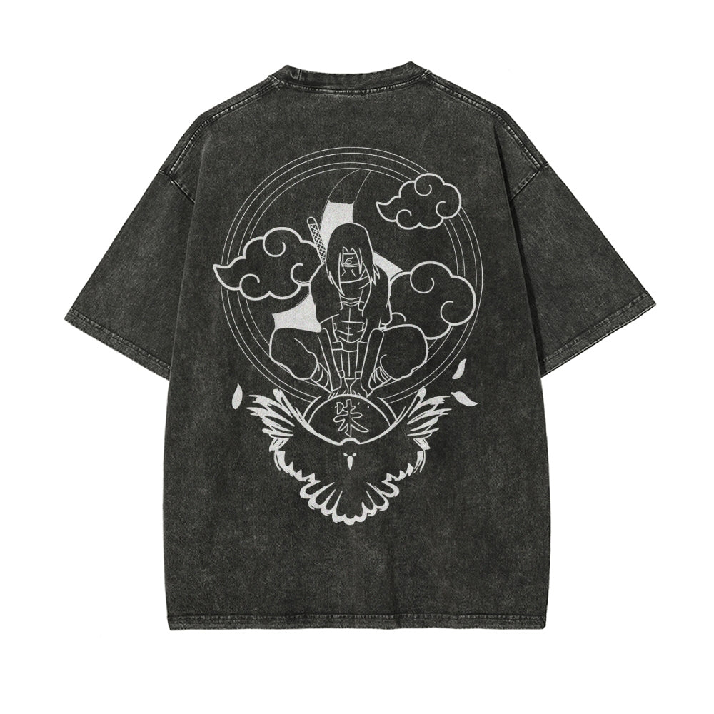 Itachi Vintage Oversized T-Shirt Herren | Naruto
