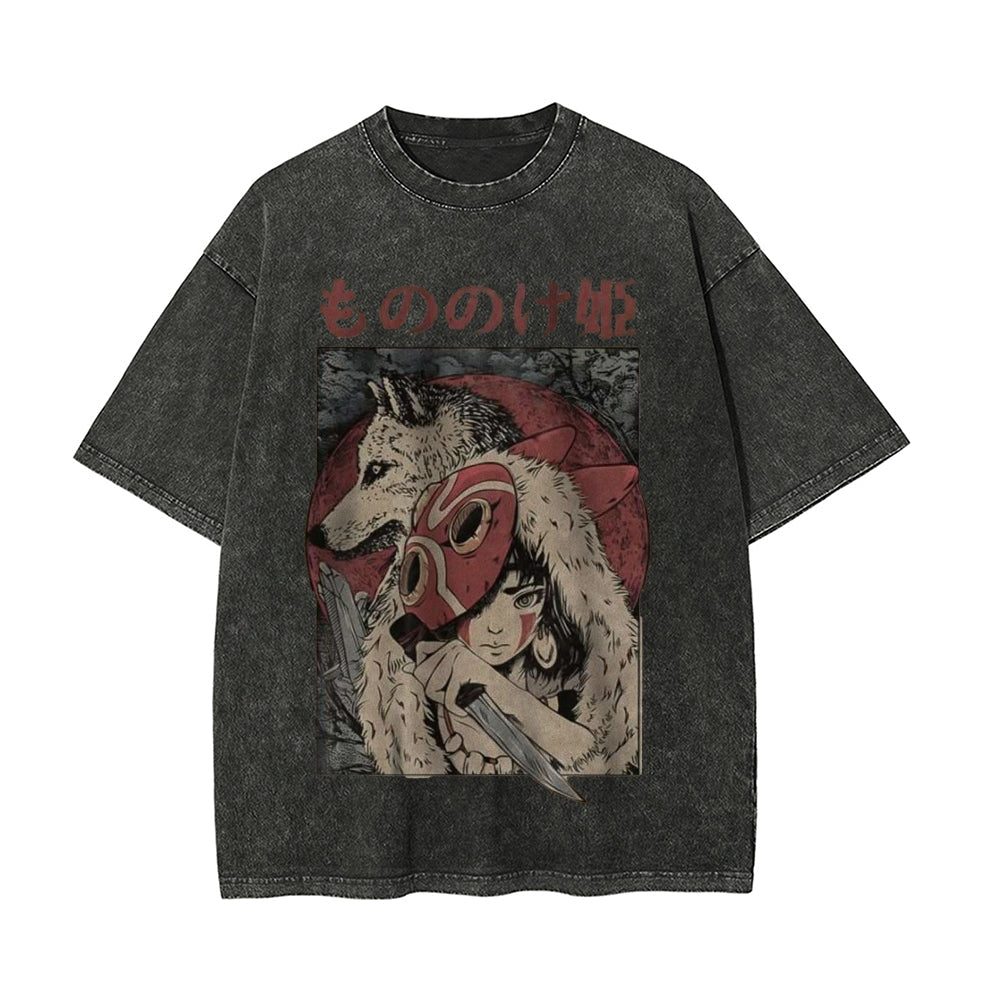 Princess Mononoke Shirt, Studio Ghibli Shirt, Anime Motiv Shirt, Vintage T-Shirt Herren