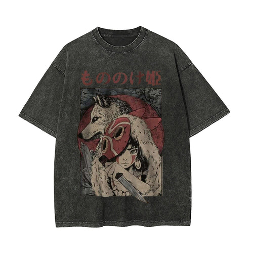 Princess Mononoke Shirt, Studio Ghibli Shirt, Anime Motiv Shirt, Vintage T-Shirt Herren