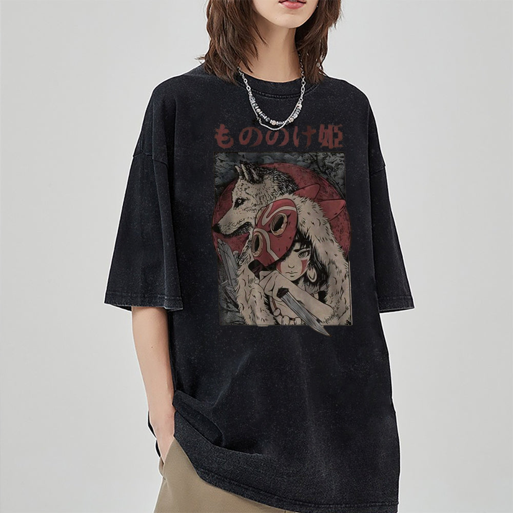 Princess Mononoke Shirt, Studio Ghibli Shirt, Anime Motiv Shirt, Vintage T-Shirt Herren