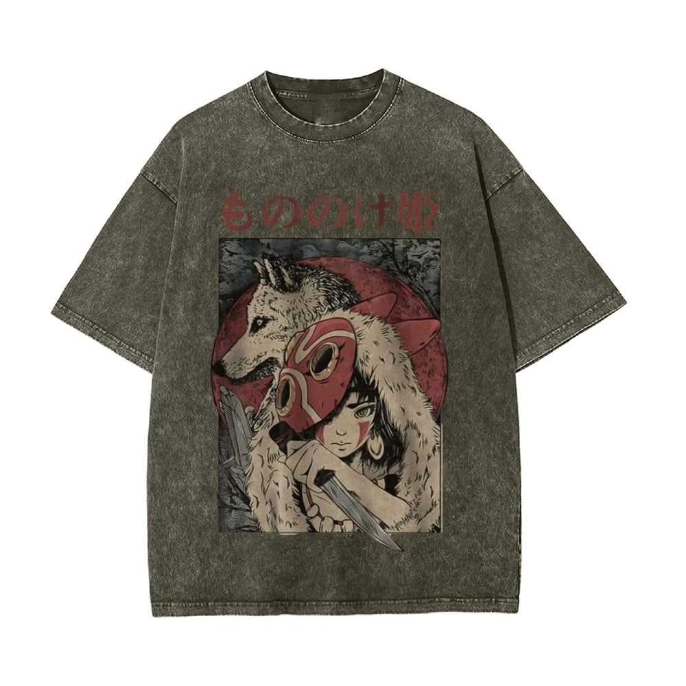 Princess Mononoke Shirt, Studio Ghibli Shirt, Anime Motiv Shirt, Vintage T-Shirt Herren
