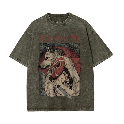 Princess Mononoke Shirt, Studio Ghibli Shirt, Anime Motiv Shirt, Vintage T-Shirt Herren