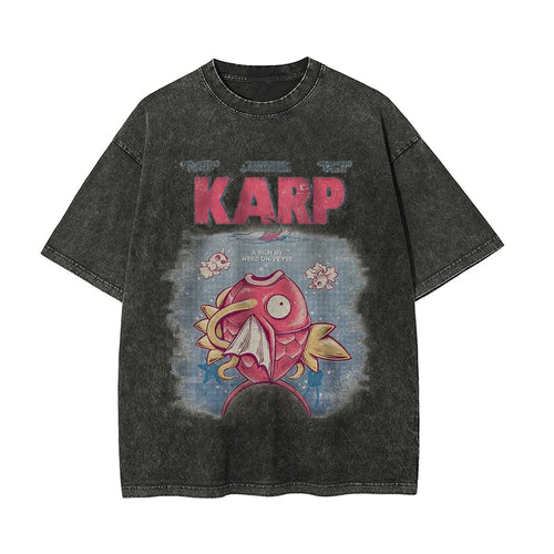 Jaws x Magikarp Shirt, Pokemon Shirt, PKM Shirt, Anime Motiv Shirt, Vintage T-Shirt Herren | Pokemon