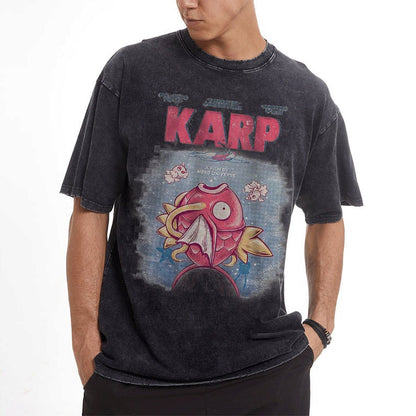 Jaws x Magikarp Shirt, Pokemon Shirt, PKM Shirt, Anime Motiv Shirt, Vintage T-Shirt Herren | Pokemon