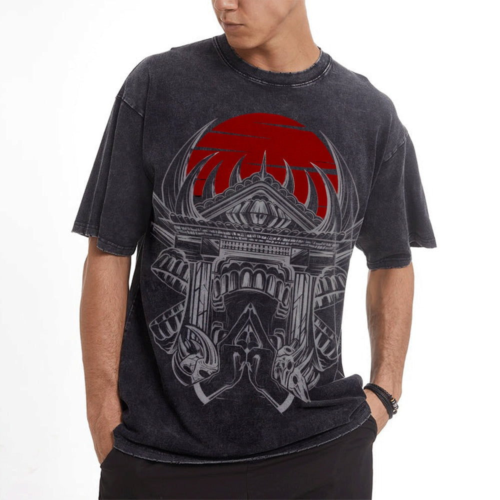 Shrine Vintage Oversized T-Shirt Herren | Jujutsu Kaisen