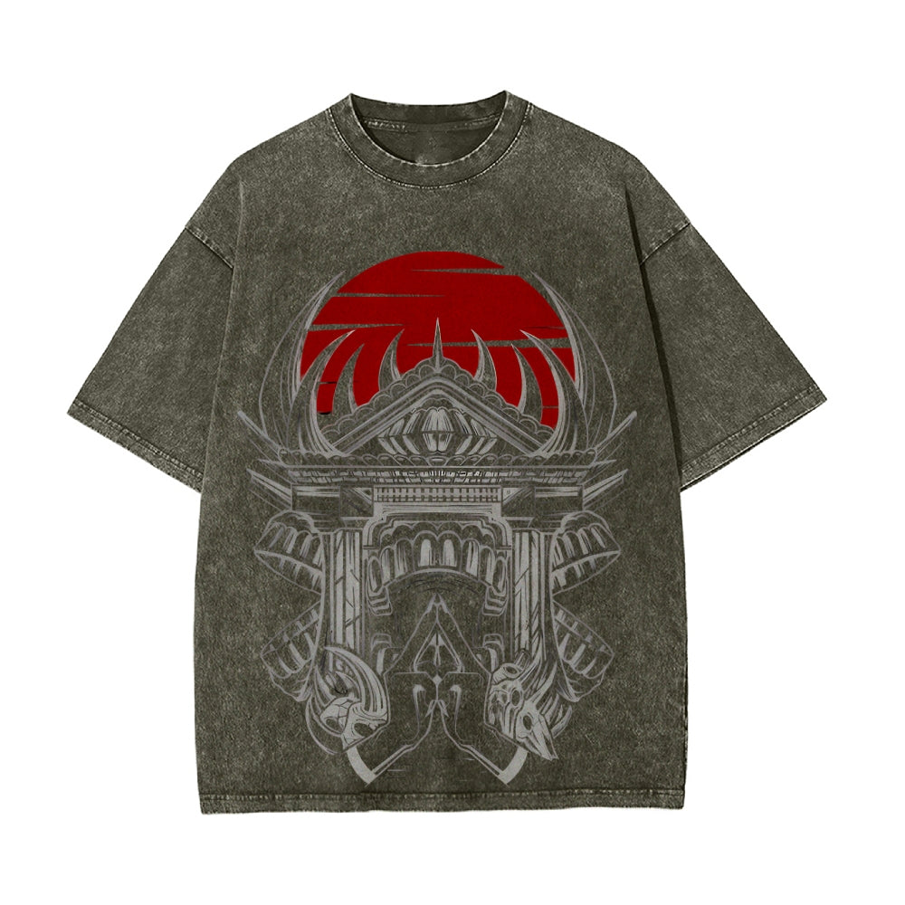 Shrine Vintage Oversized T-Shirt Herren | Jujutsu Kaisen