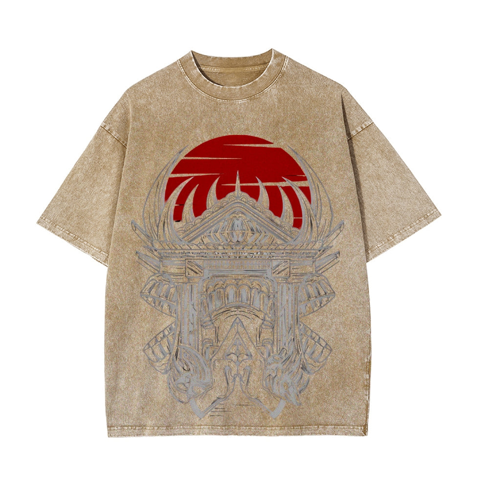 Shrine Vintage Oversized T-Shirt Herren | Jujutsu Kaisen