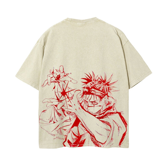 Choso Vintage Oversized T-Shirt Herren | Jujutsu Kaisen